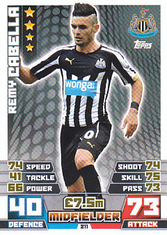 Remy Cabella Newcastle United 2014/15 Topps Match Attax #211